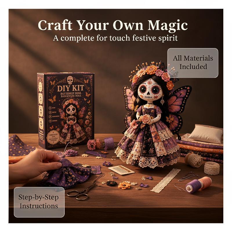 Textile Sewing Kit - New Day Of The Dead Patchwork