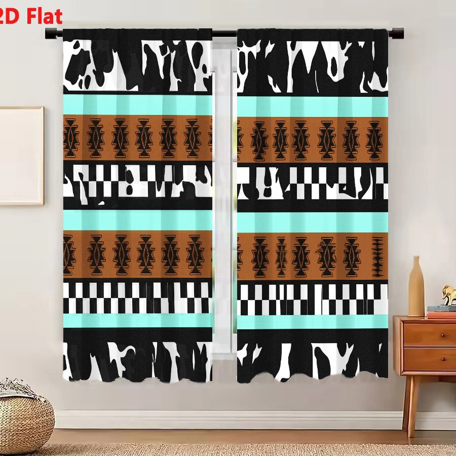 Century Textile & Sewing Supply Hours - 2Pcs Curtains 2D Flat Geometric Abstract