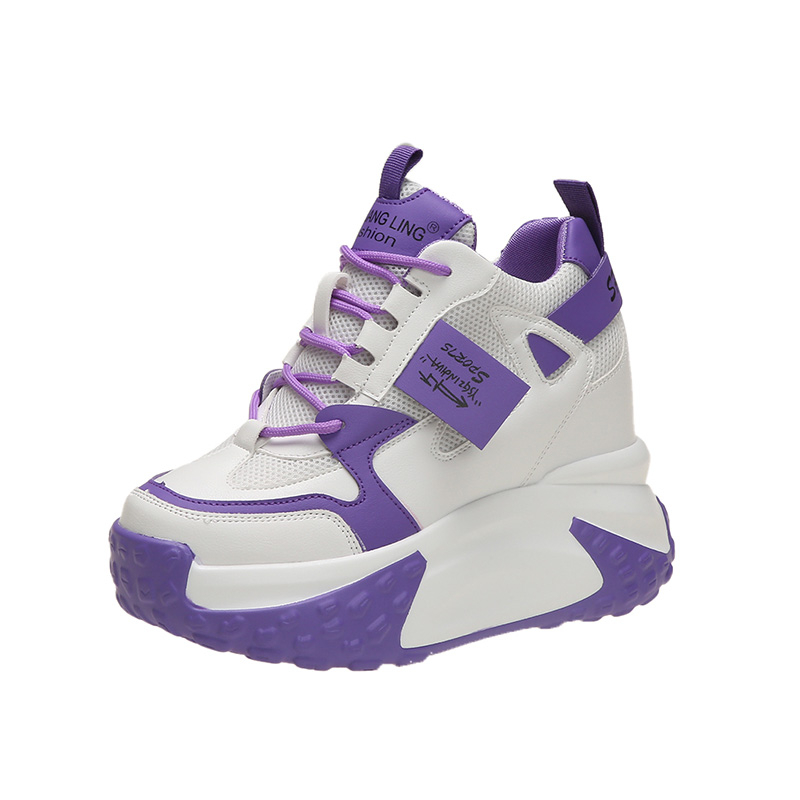 Sewing Net - 9.5CM Women High Platform Sneakers Autumn