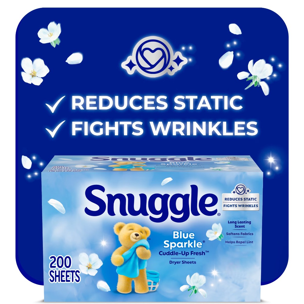 Blue Sparkle Cuddle Up Fresh D - đánh giá và giá Fabric Softener Sheet