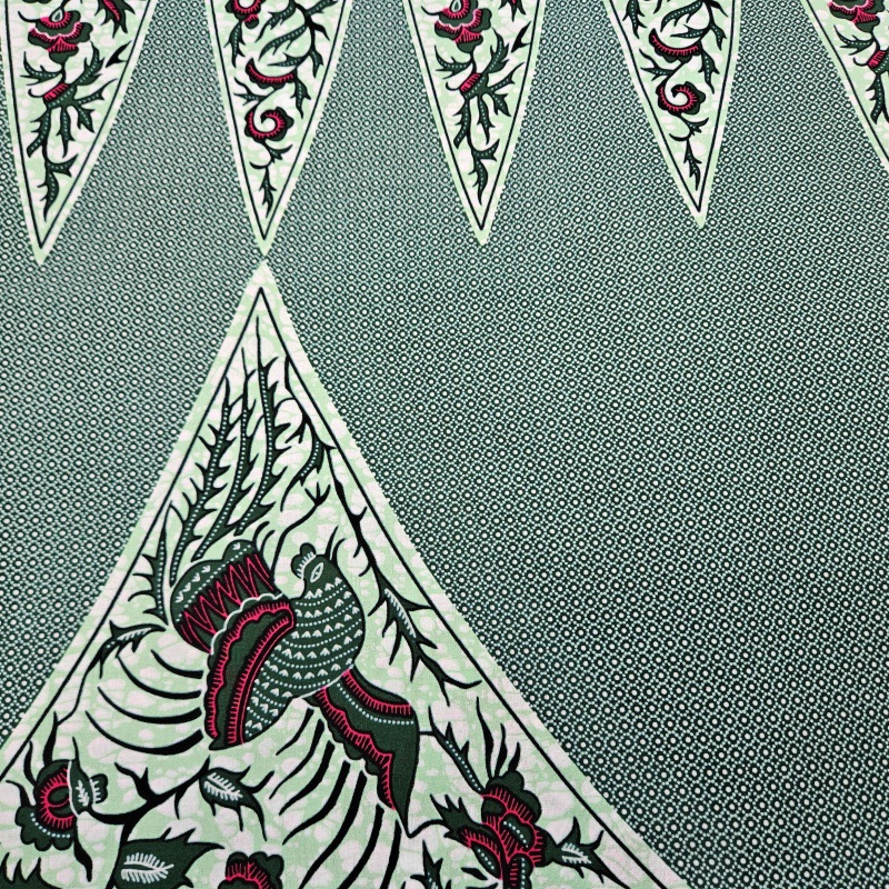 6Yards Long Printed Gray Green - đánh giá và giá Sewing Batik Fabric