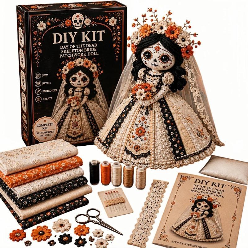 New Day Of The Dead Patchwork  - đánh giá và giá Textile Sewing Kit