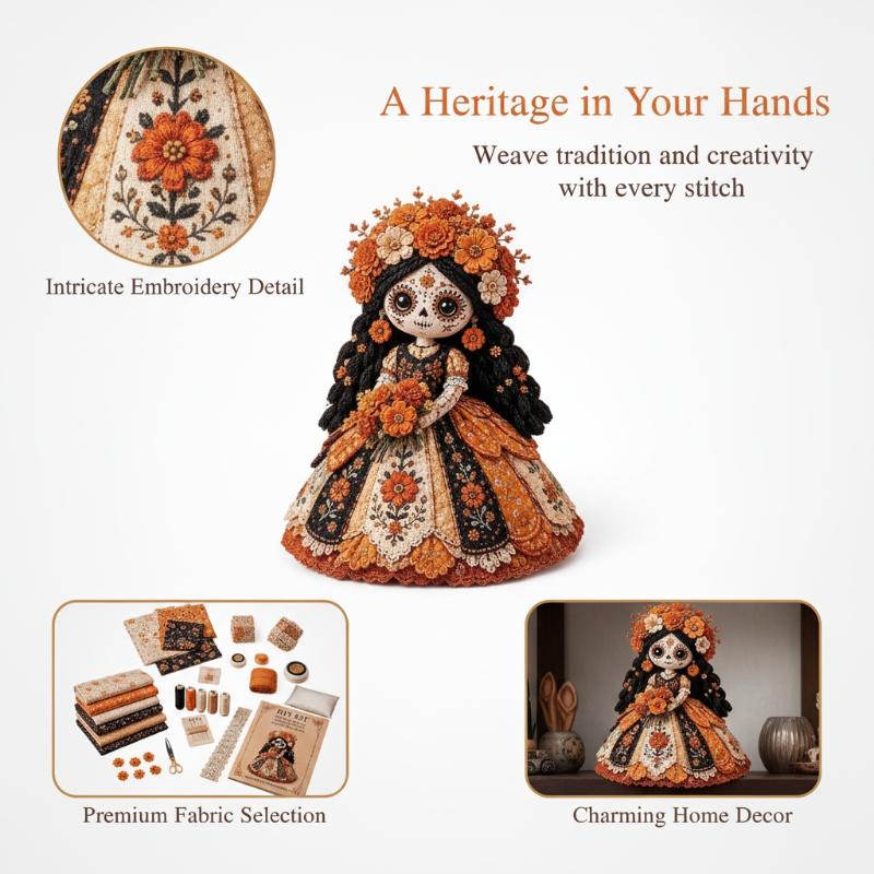 New Day Of The Dead Patchwork  - đánh giá và giá Textile Sewing Kit