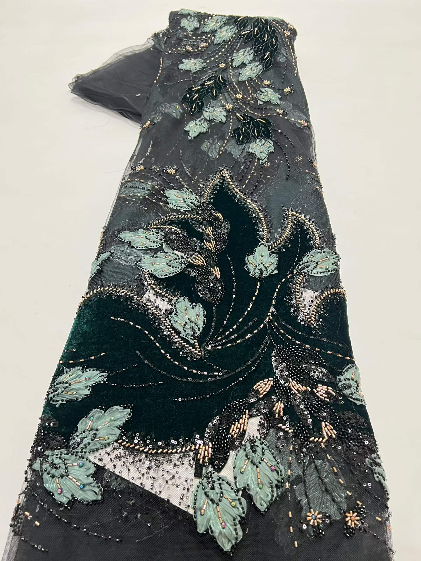 Green New Style African Velvet - đánh giá và giá Sewing Velvet Fabric