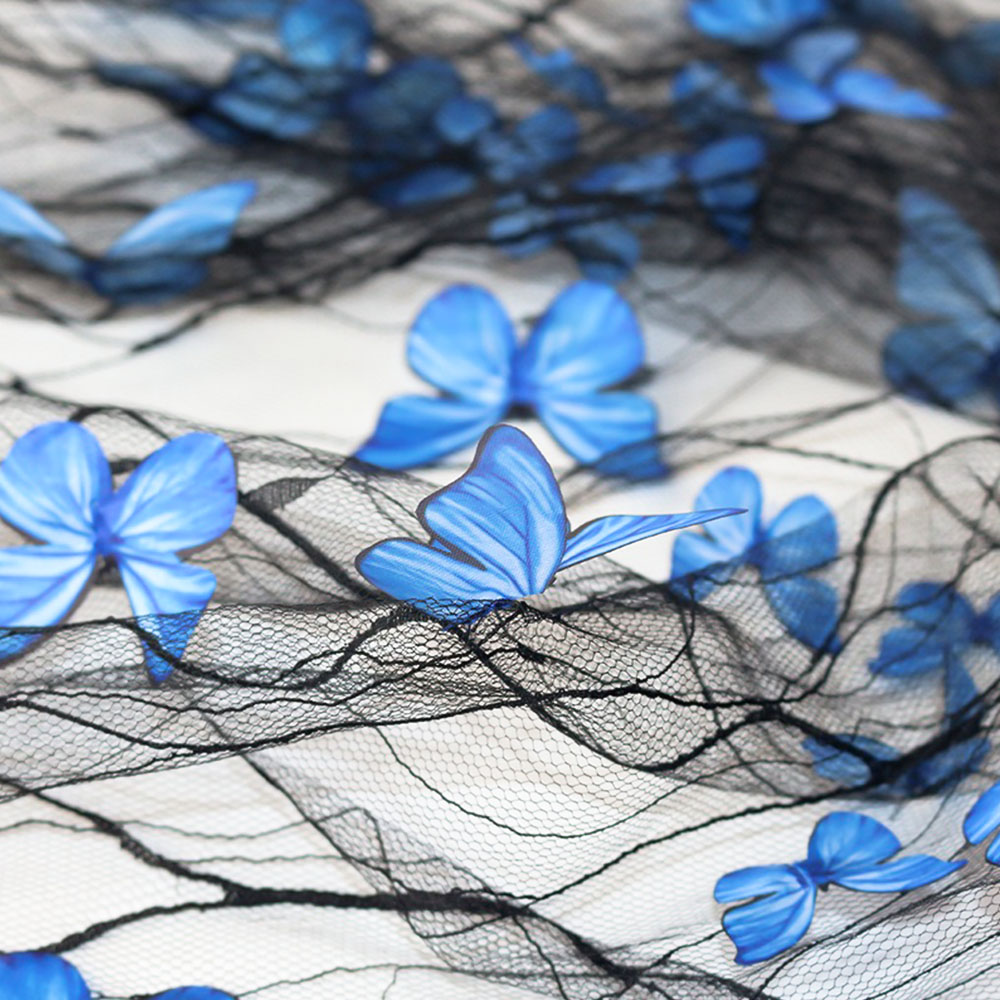 1Yard 3D Vivid Butterflies Lac - đánh giá và giá Sewing Embroidery Fabric