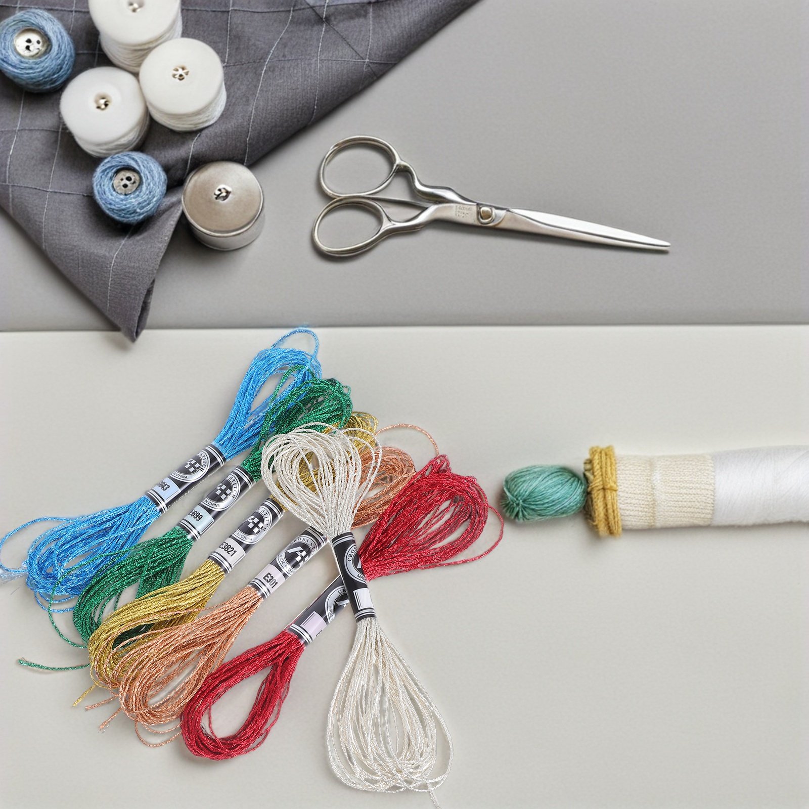 6Pcs Luxurious Metallic Embroi - đánh giá và giá Embroidery Floss Thread