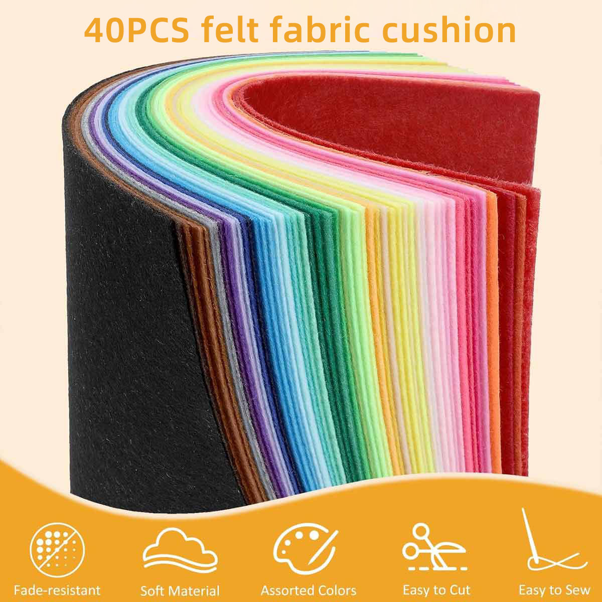 40PCS Felt Cloth Colored Felt  - đánh giá và giá Fabric Softener Sheet