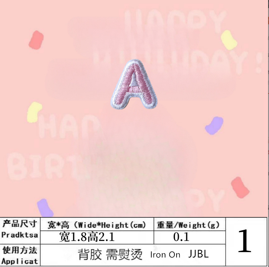 2cm Height Pink Color Alphabet - đánh giá và giá Sewing Id