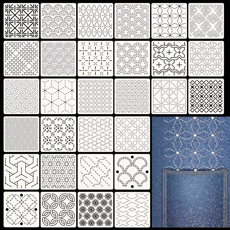 30Pcs Embroidery Templates DIY - đánh giá và giá Sewing Expert