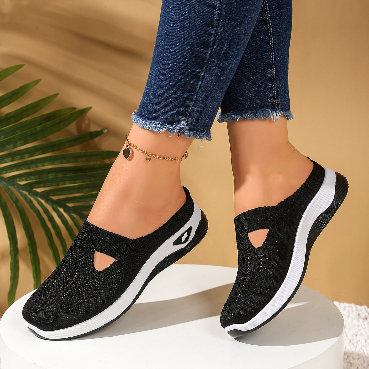 Women Shoes Breathable Half Sl - đánh giá và giá Sewing Net