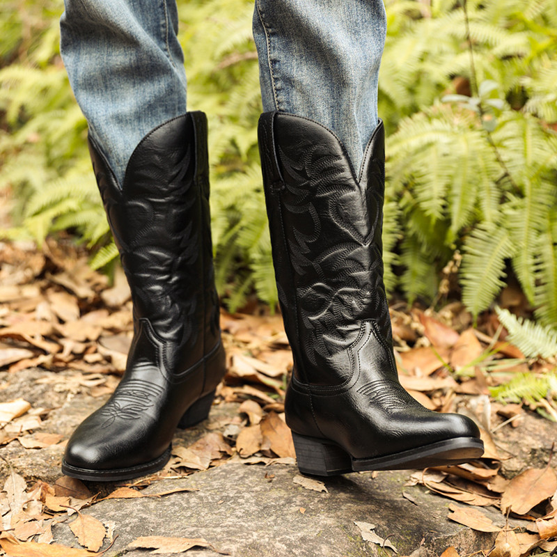New Men Handmade Cowboy Boots  - đánh giá và giá Sewing Embroidery Fabric
