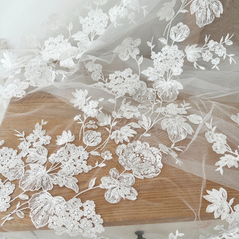 Custom Ivory White Sequin Cott - đánh giá và giá Sewing Net